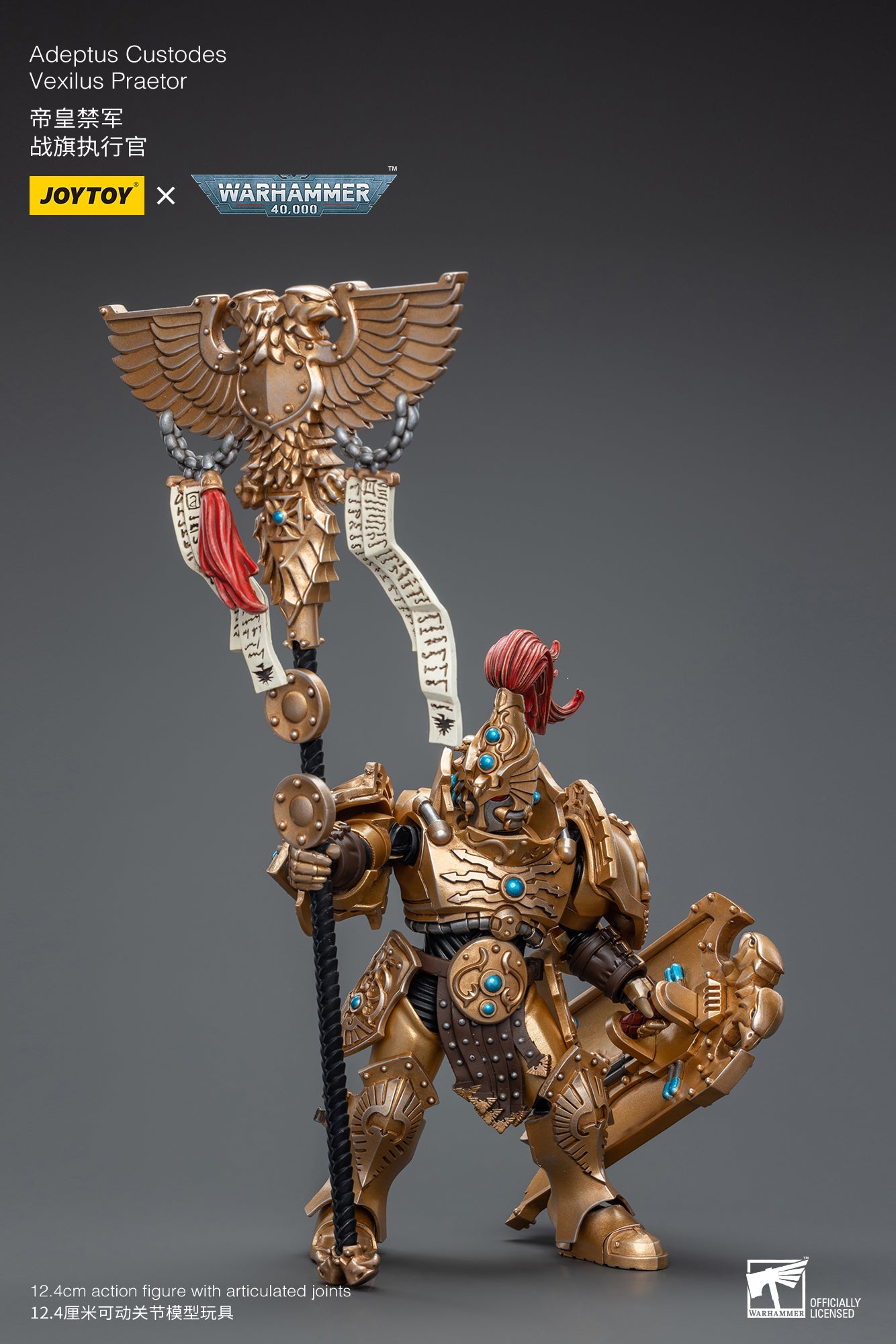 1/18 JOYTOY Warhammer 40K Adeptus Custodes Action Figure - Highly Detailed Collectible Miniature for Tabletop Gaming & Display