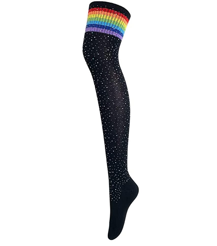 Sparkle Rhinestone Over Knee Socks for Women - Party & Casual Wear