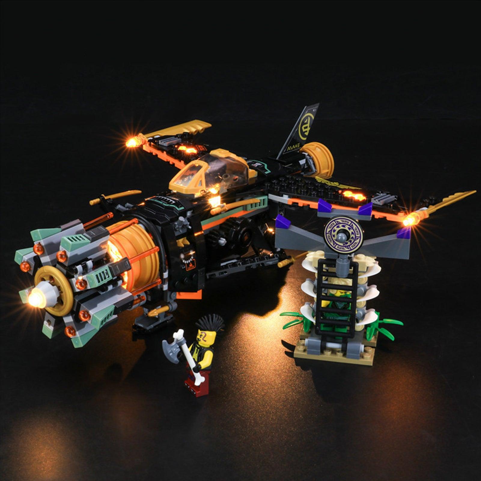 LEGO NINJAGO Boulder Blaster 71736 Light Kit - LED Lighting Set for Building Blocks - Perfect for Night Displays & Model Showcases