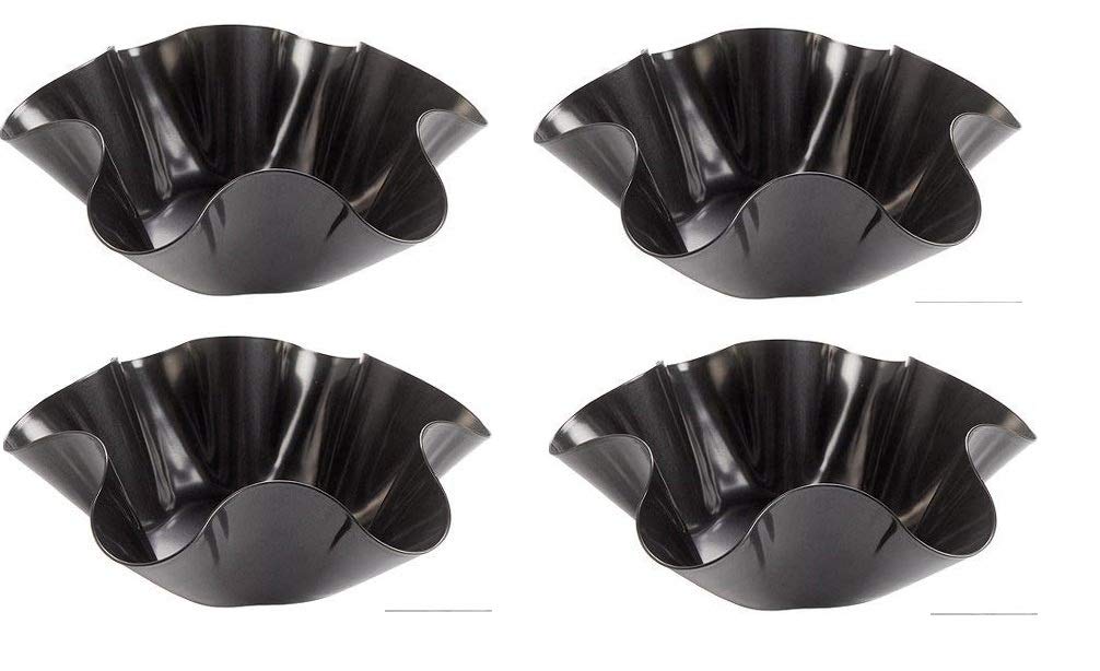 ChefCaptain Non-Stick Tortilla Pan Set - 4-Piece Steel Taco & Salad Bowl Maker Kit | Extra Thick Durable Shell Press for Mexican Cooking | Perfect for Taco Nights, Quesadillas & Fajitas