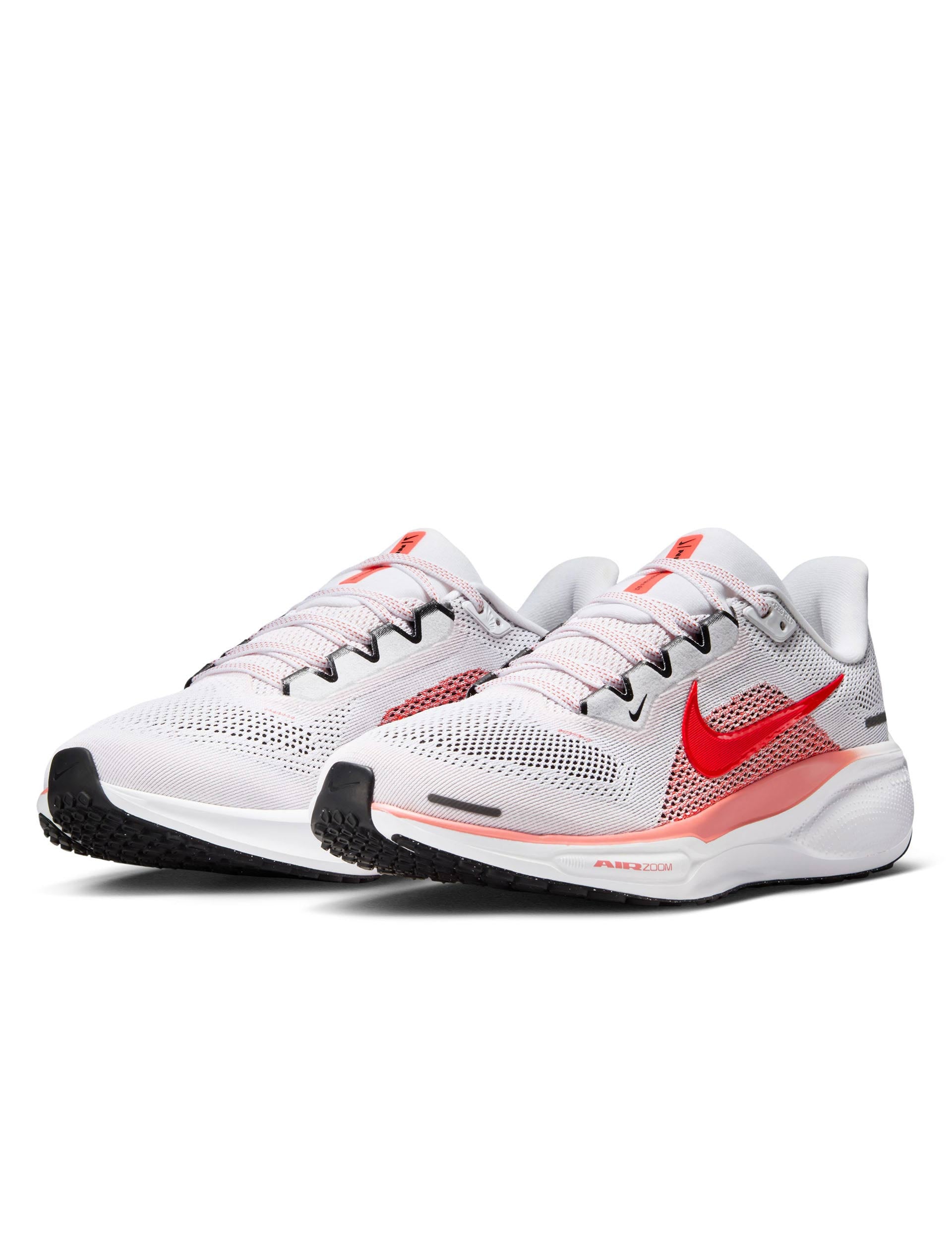Nike Pegasus 41 Running Shoes - White/Bright Crimson/Magic Ember/Black | Lightweight Cushioned Sneakers for Men & Women | Perfect for Jogging, Gym Workouts & Daily Wear