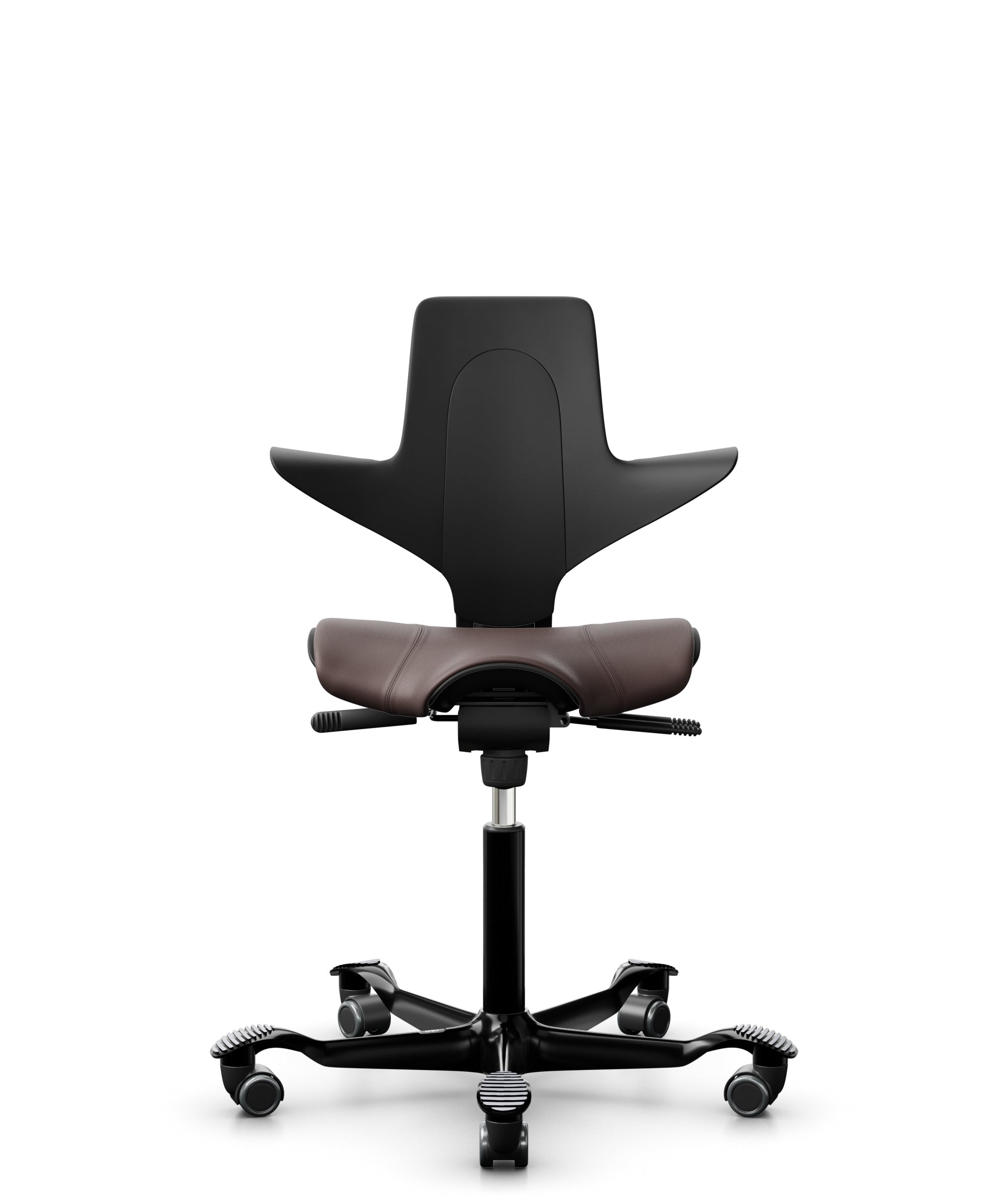 HÅG Capisco Puls 8020 Ergonomic Office Chair - Maroon Paloma Soft Leather for Home & Workspace Comfort