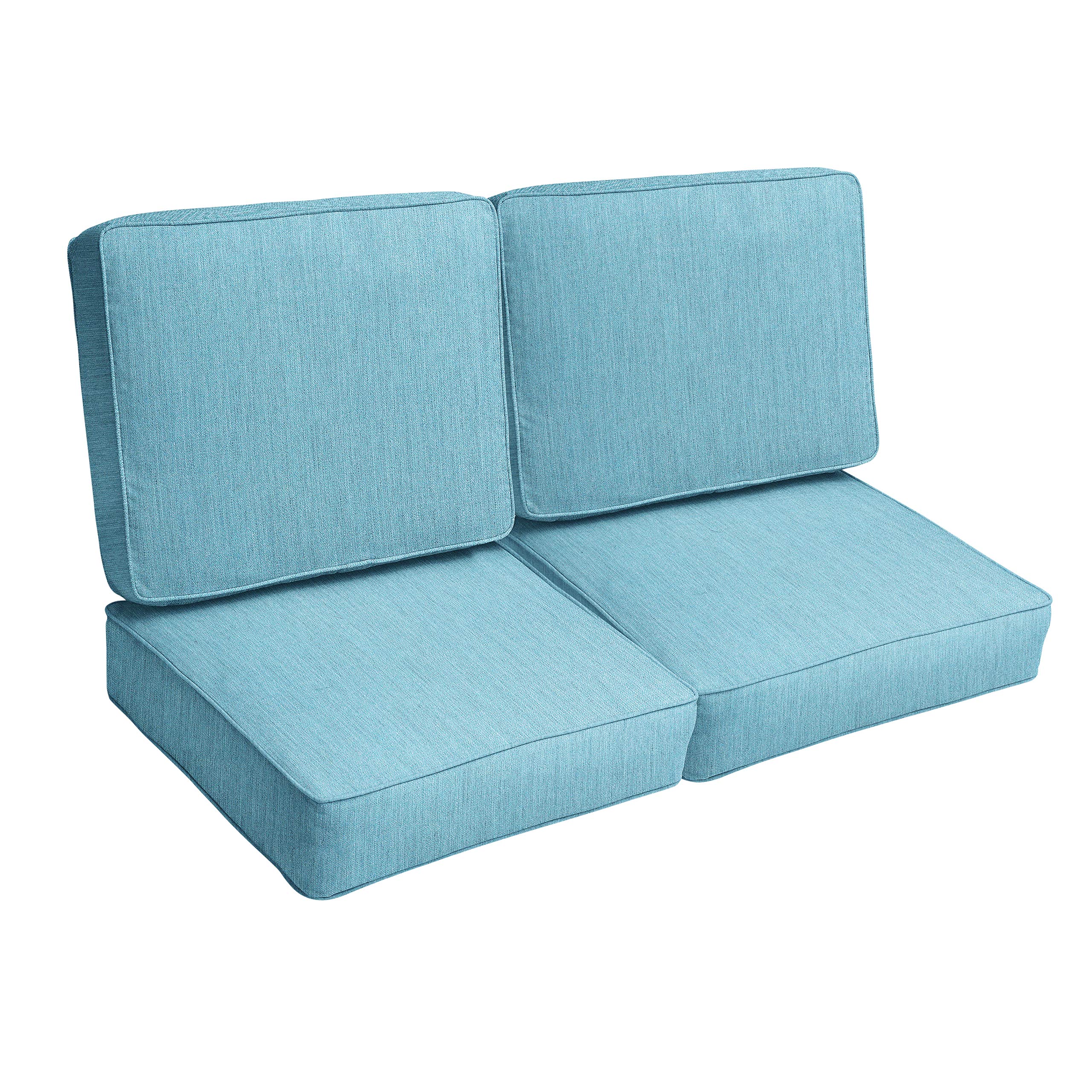 Sorra Home Outdoor Cushions - Waterproof Sunbrella Fabric with Cast Horizon Design - Perfect for Patio Furniture, Poolside Loungers & Garden Seating