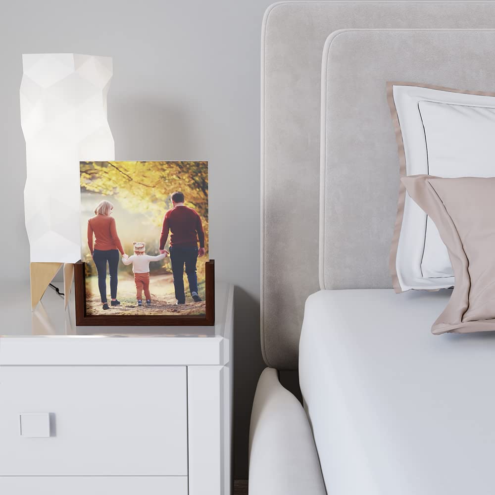 Rustic 8x10 Picture Frame Set of 2 - Glass Photo Frames with Stand for Tabletop Display - Perfect for Home Decor, Wedding Photos, and Office Desk Decorations