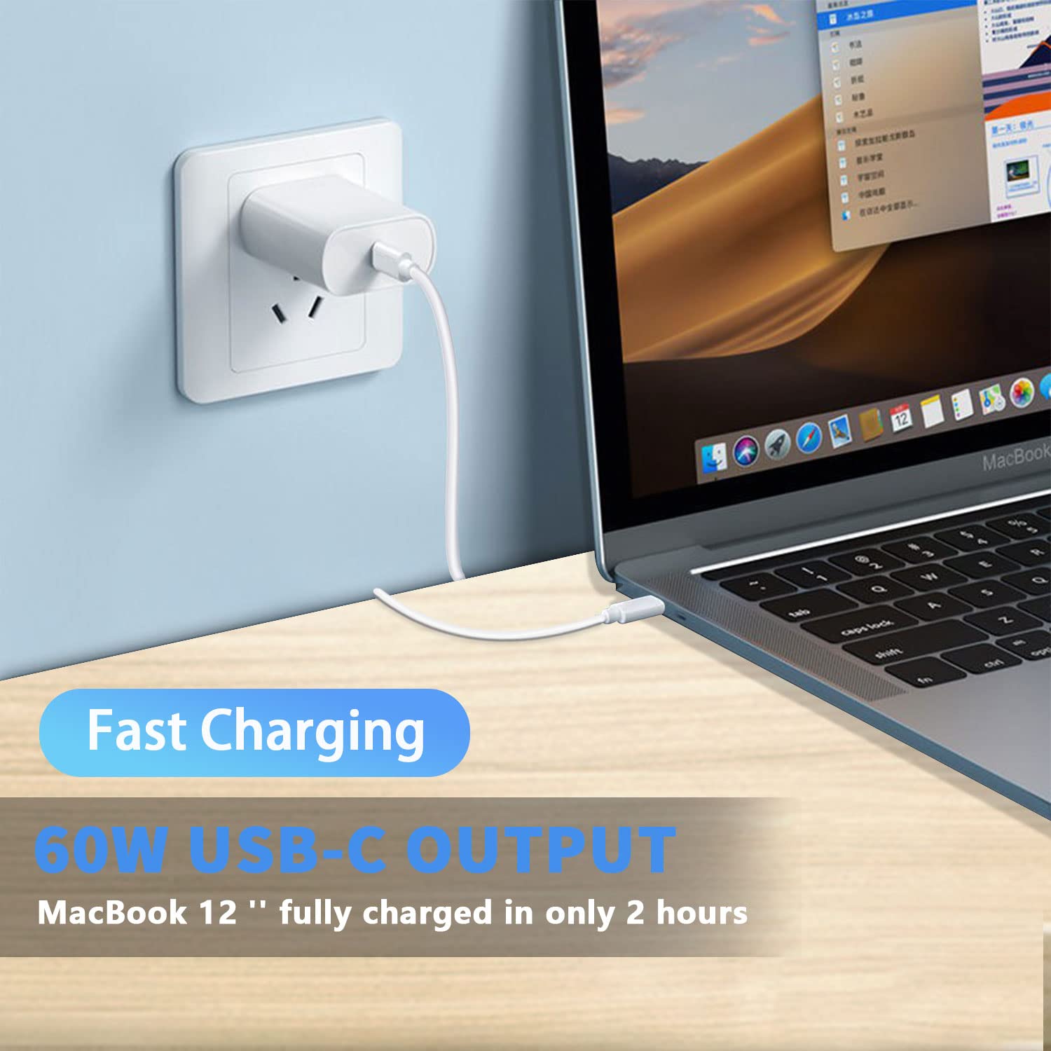 3-Pack 10ft USB C to USB C Cable 60W Fast Charging - Compatible with iPhone 15 Pro Max/Plus, MacBook Pro 2018/2019, iPad Mini/Pro, Samsung Galaxy S23/S22 - Perfect for Home, Office & Travel Charging