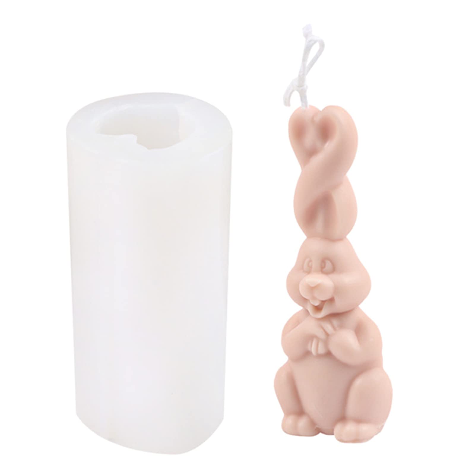 Easter Bunny Silicone Mold for Candles, DIY Resin, Gypsum & Aromatherapy - Rabbit Shape Candle Making Kit for Home Decor, Easter Party & Craft Projects