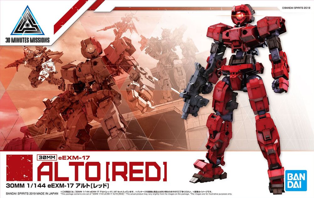 Bandai 30 Minutes Missions 30MM #07 1/144 eEXM-17 Alto (Red) Plastic Model Kit - Fast Assembly Sci-Fi Mecha for Collectors & Hobbyists - Perfect for Display, Customization & Tabletop Gaming