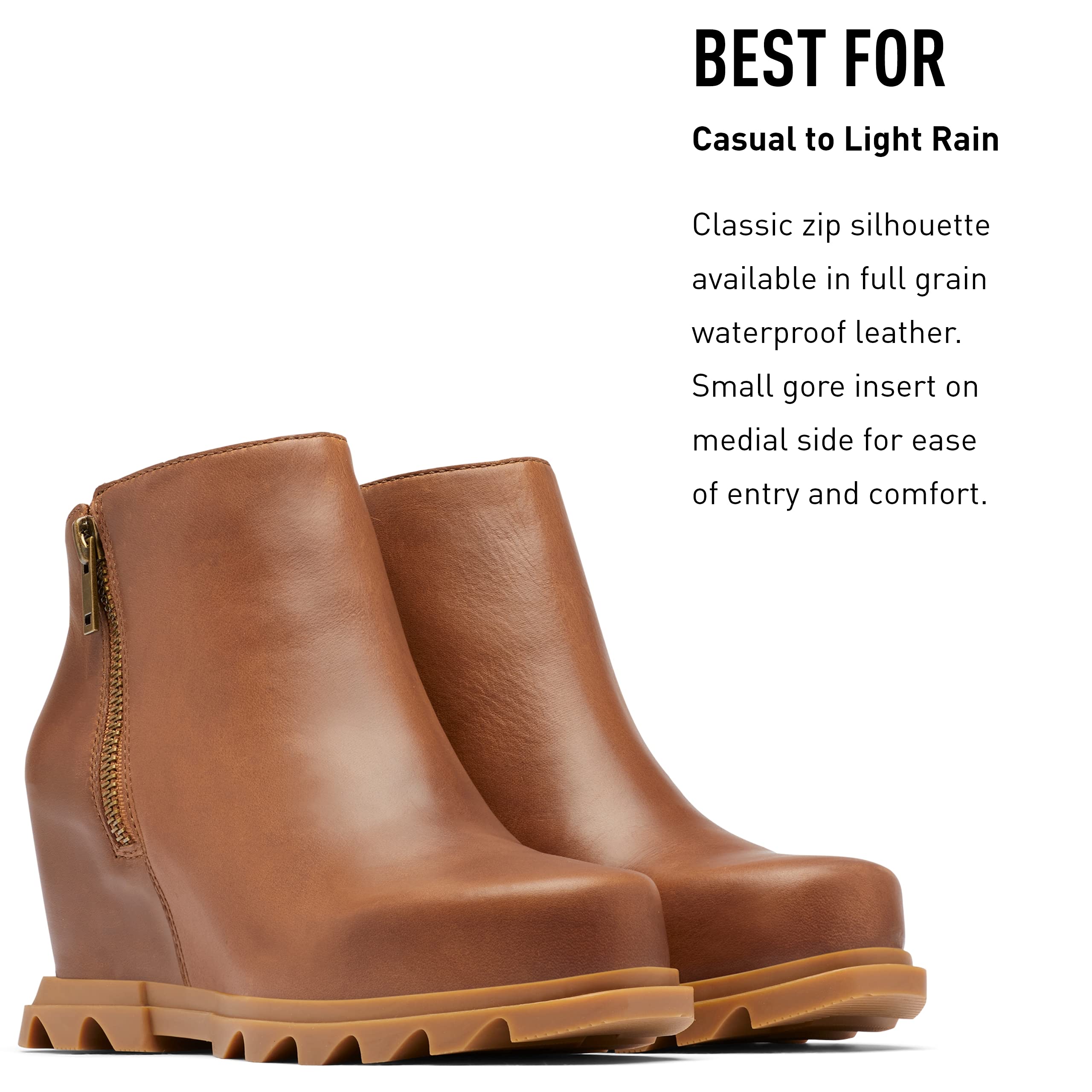 Sorel Women's Joan of Arctic Wedge II Waterproof Winter Boots with Zipper - Stylish Snow Boots for Cold Weather, Hiking & Outdoor Activities