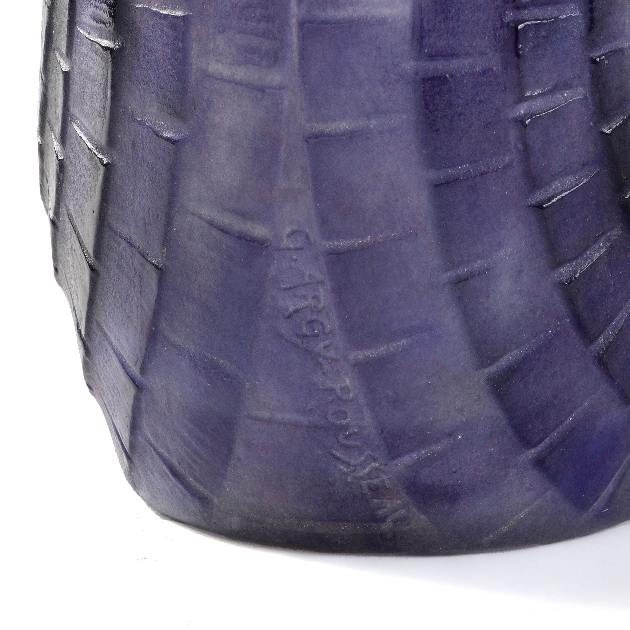 Gabriel Argy Rousseau Jeunesse Pâte de Verre Glass Vase - Handcrafted Art Deco Vase for Home Decor, Wedding Centerpiece & Luxury Gift