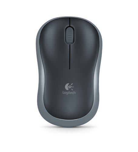 Logitech M185 Wireless Mouse - Black & Red, 2.4GHz USB Receiver, 12-Month Battery Life for Laptop, PC, Mac - Perfect for Office, Home, Gaming & Travel