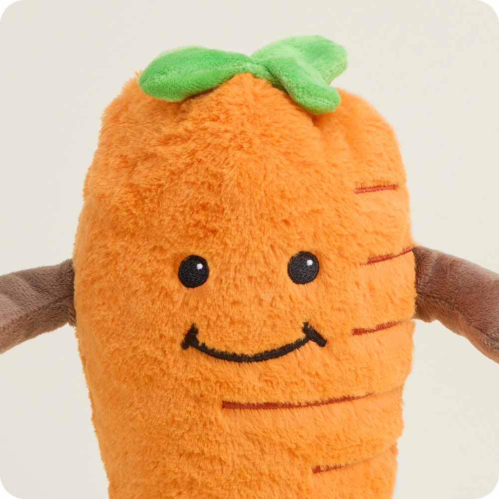 Carrot Warmies - Soft Plush Microwaveable Heating Pad for Kids & Adults - Perfect for Stress Relief, Cramps, and Cold Weather Comfort