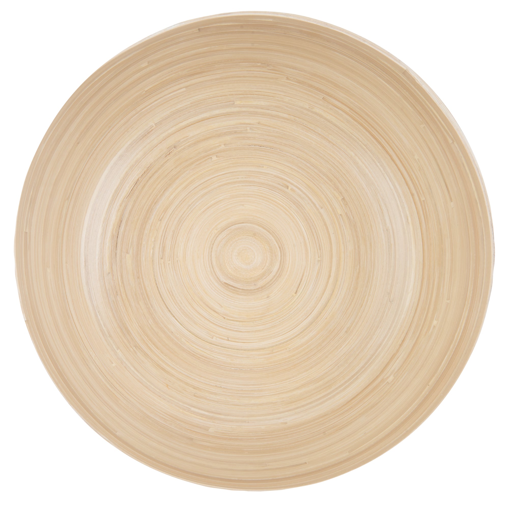 Bambuddha 51 oz Large Round Black Spun Bamboo Salad Bowl - 13.5