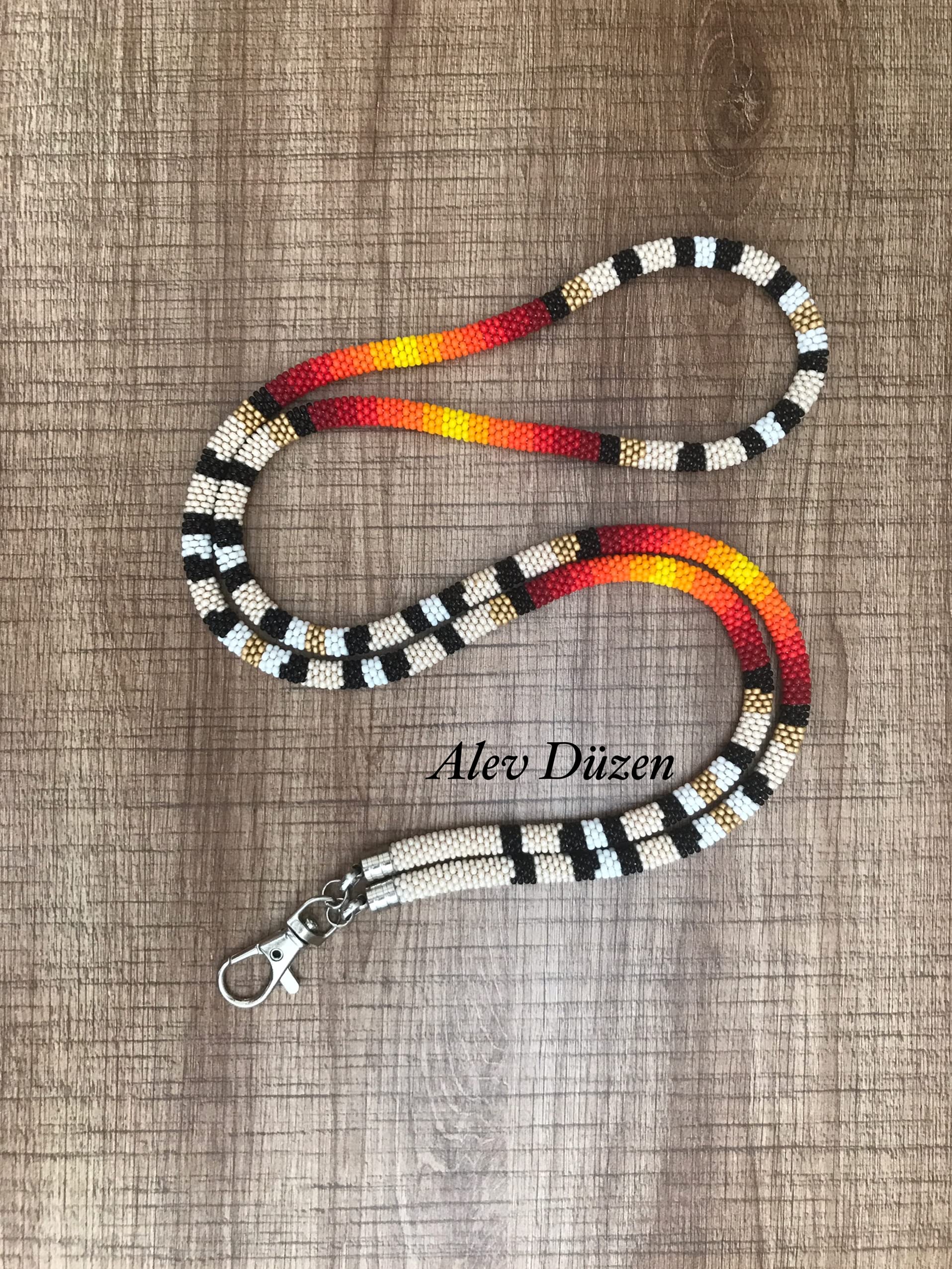 Handmade Native American Beaded Lanyard - Stylish Badge Holder for Women, Teachers & Nurses - Perfect for ID Cards, Keys & Work Accessories