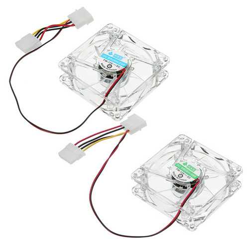 80mm 4 LED Light 9 Blade CPU Cooling Fan for PC Computer Case - High Performance Cooling for Gaming PCs, Workstations, and Home Office Desktops