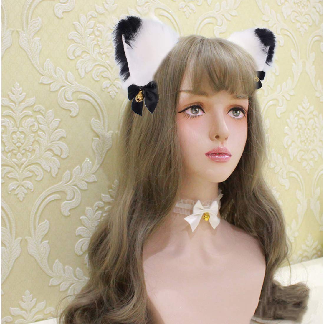 Fxaelian Animal Fox Cat Dog Ears Headband - Cute Fluffy Cosplay Costume Accessories for Halloween, Christmas Parties, Cosplay Events & TikTok Videos