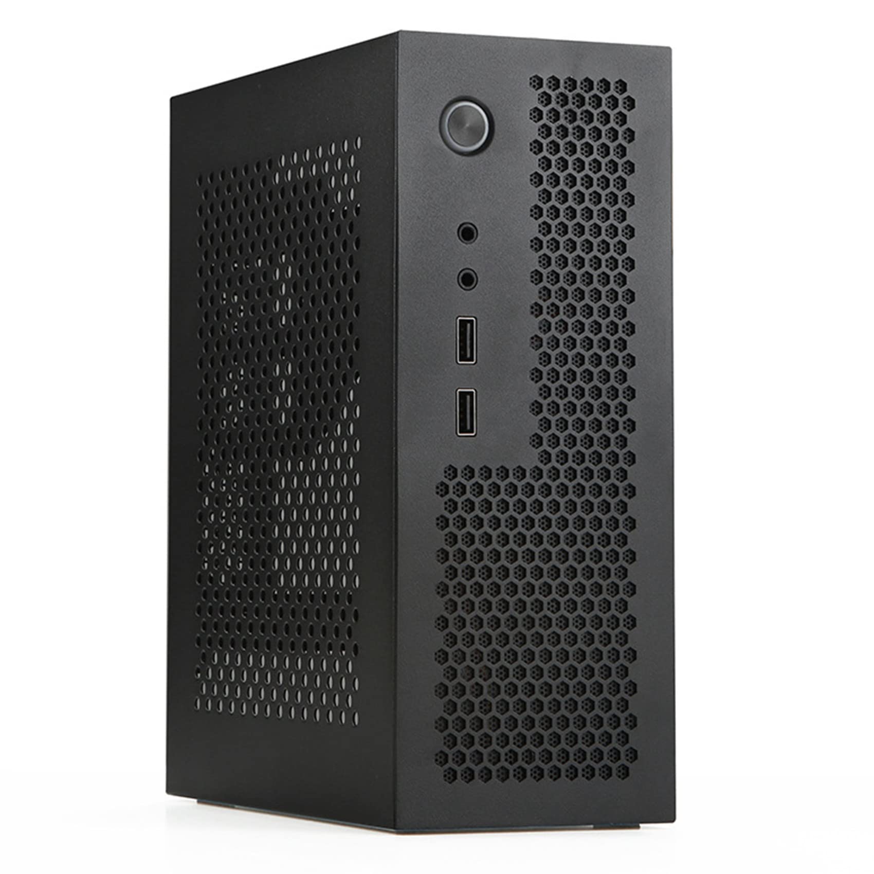 Myhoomowe A09 Mini ITX Gaming PC Case - Compact HTPC Computer Chassis with USB 2.0 Ports, Black | Perfect for Home Theater & Small Form Factor Gaming Builds