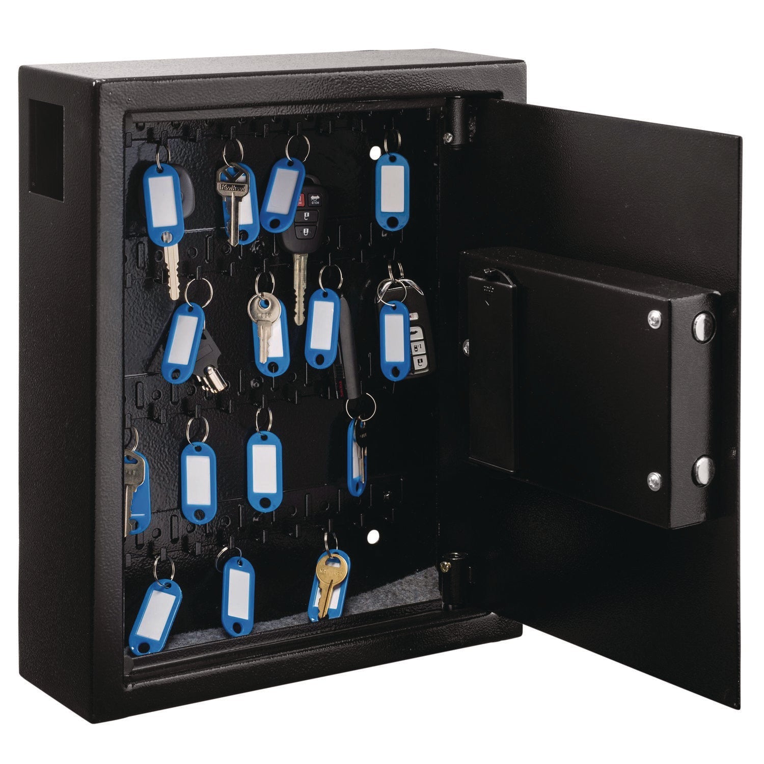 AdirOffice 40-Key Digital Lock Key Cabinet - Stainless Steel 304, Black (13