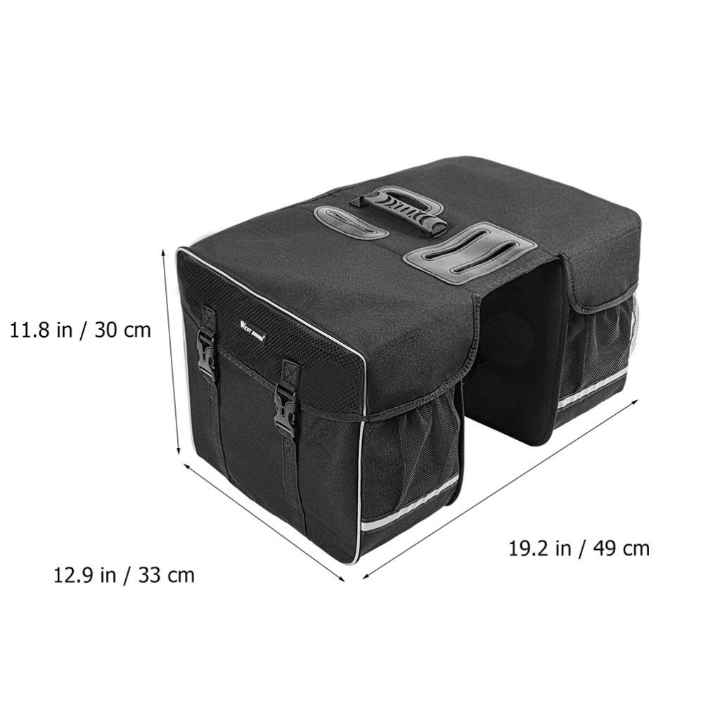 **BESPORTBLE Motorcycle Rear Rack Bag - Waterproof Bike Pannier Bag, Durable Polyester Bike Trunk Carrier for Commuting, Touring & Camping - Fits Most Bicycles & Motorcycles**