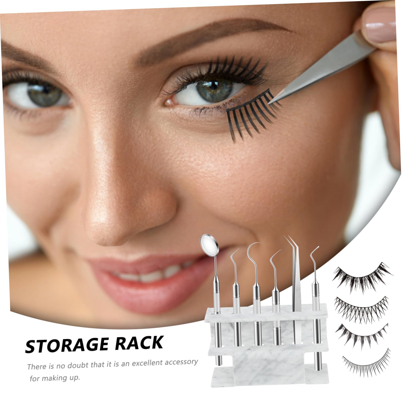 6-Pocket Acrylic Lash Tweezers Organizer Box - Salon Eyelash Extension Tool Storage Display Rack for Professional Makeup Artists | Perfect for Salon, Spa & Beauty Studio Organization