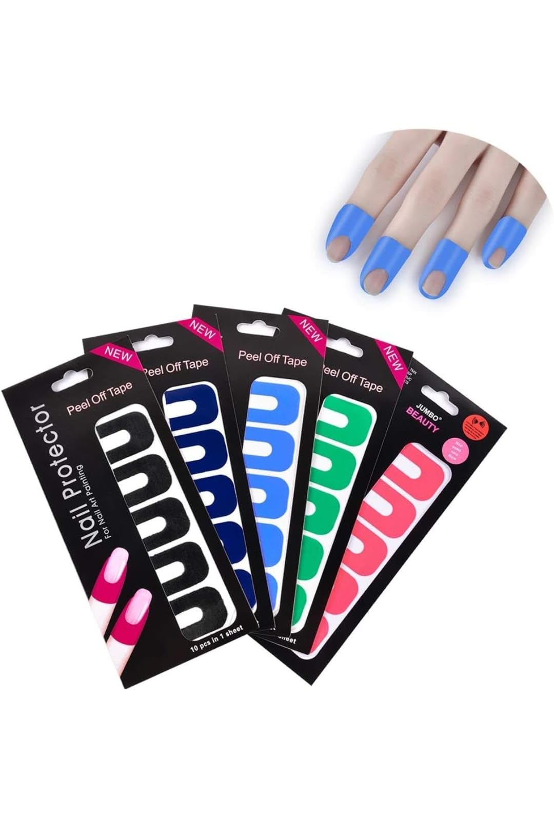 50pcs U-Shape Nail Polish Protector Stickers - Disposable Cuticle Guards for Finger Protection During Manicures & Nail Art | Peel-Off Plastic Stickers for Mess-Free Polish Application at Home or Salon