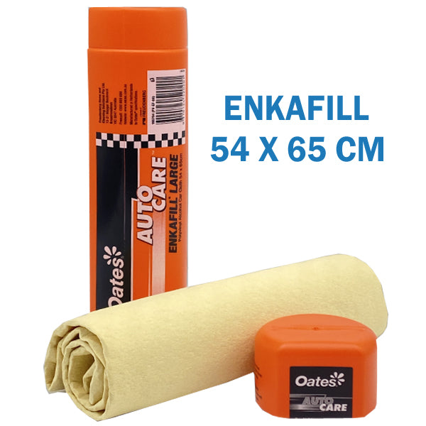 Premium Big Chamois Enkafill in a Box 54 x 65cm - Ultra Absorbent Microfiber Cloth for Car Detailing, Glass Cleaning & Household Use