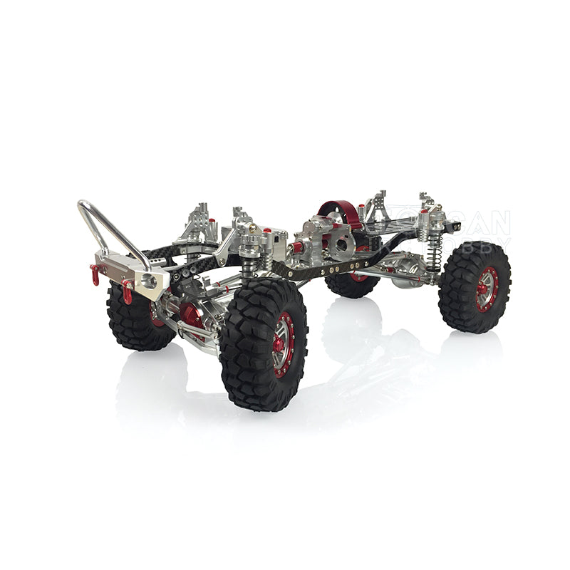 1/10 SCX10 D90 RC Crawler Metal Chassis Kit - DIY Upgrade for Radio Controlled Climbing Vehicle with High-Performance Tires (No ESC) - Perfect for Off-Road Trails, Rock Crawling & RC Hobby Projects