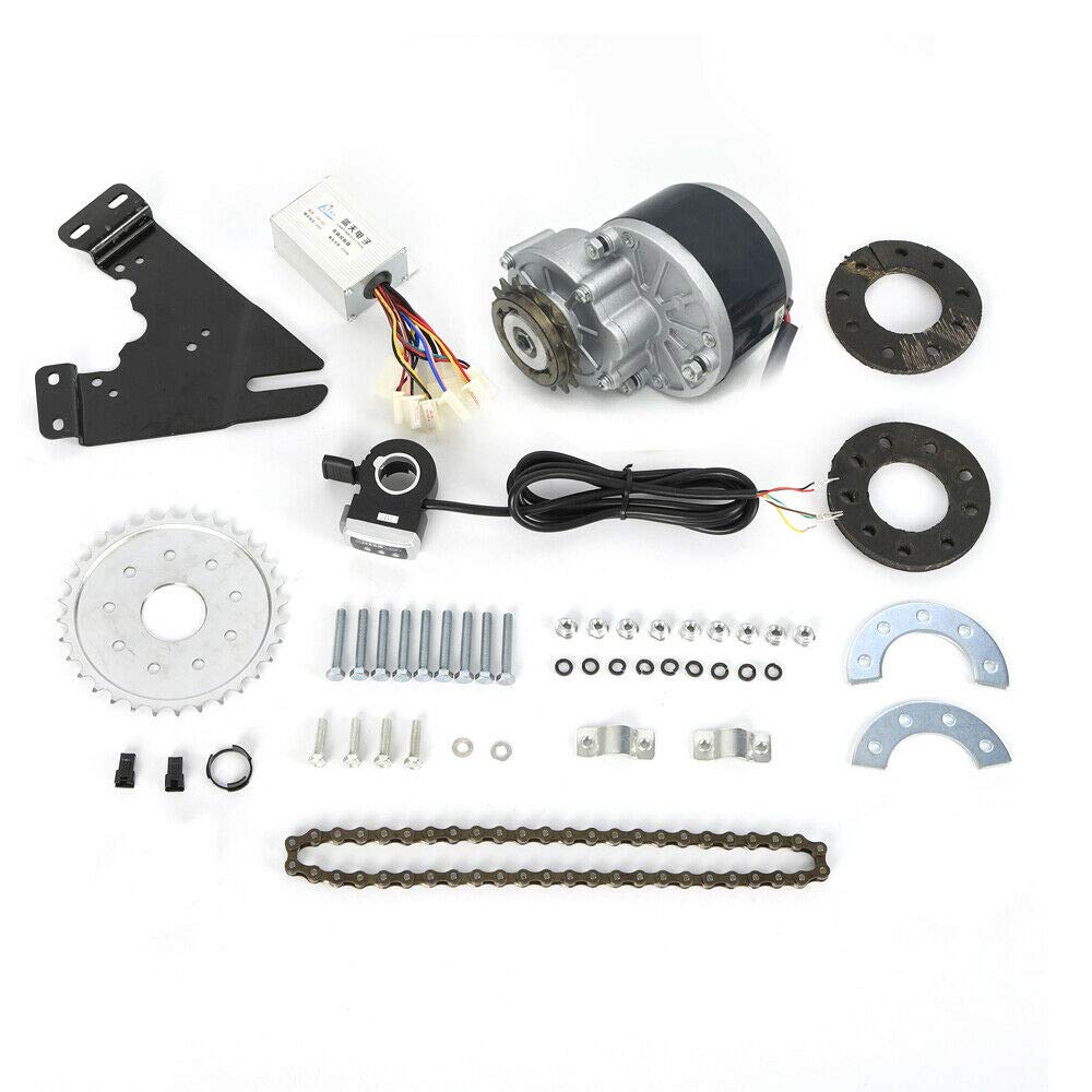 24V 250W Electric Bicycle Conversion Kit - Left Chain Drive Motor with Throttle for DIY E-Bike, Compatible with Derailleur Gears | Perfect for Commuting, Mountain Biking & Urban Riding
