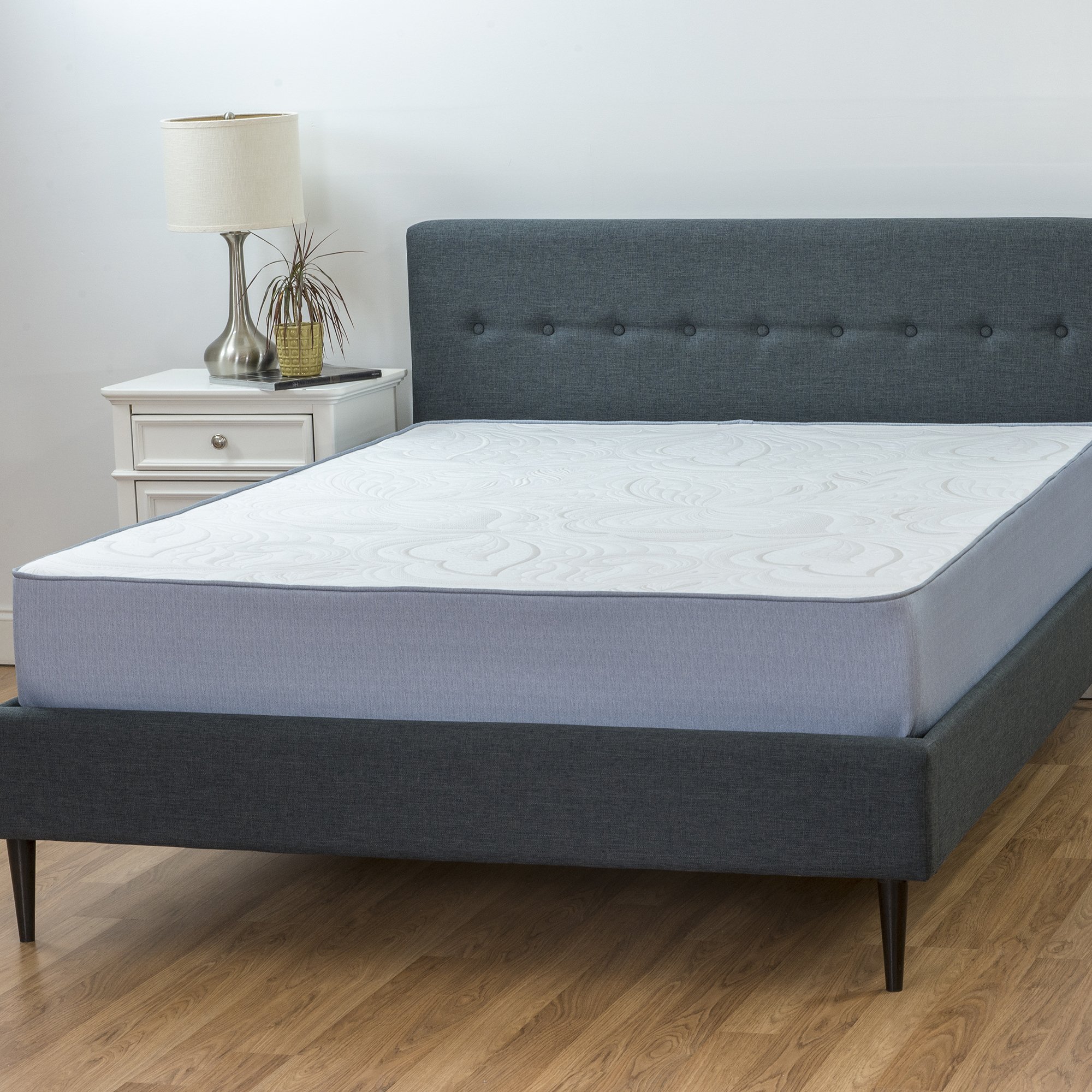 Spring Coil Gel Memory Foam Mattress - Full Size Beige - Pressure Relief & Back Support - Perfect for Bedroom, Guest Room & Dormitory