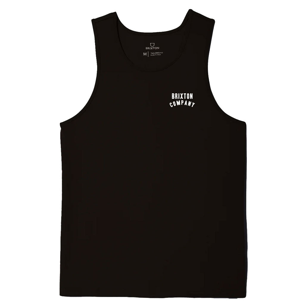Brixton Woodburn Tank Top for Women - Soft Washed Black/White - Casual Summer Wear, Gym, Beach, and Outdoor Activities