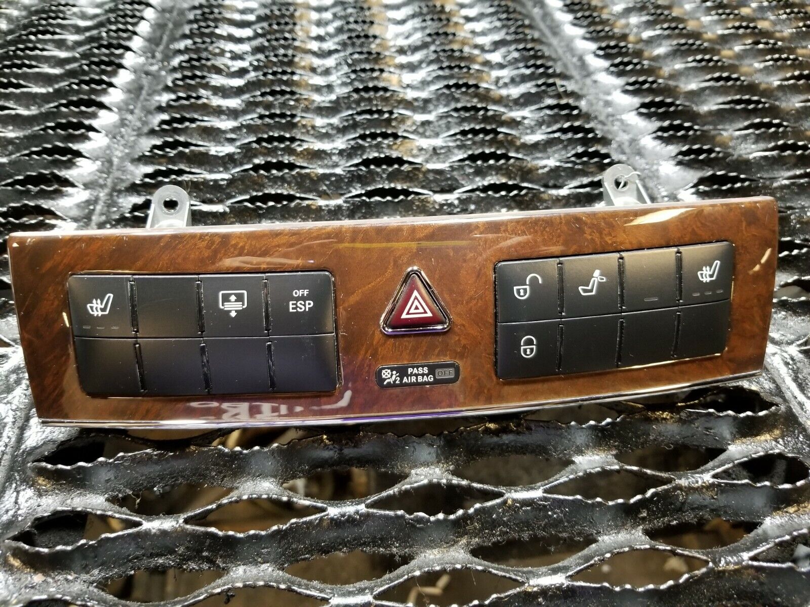 05 06 07 Mercedes W203 C350 OEM Wood Dash Hazard Switch Trim A2036808082 - Perfect for Interior Upgrades & Luxury Car Restoration