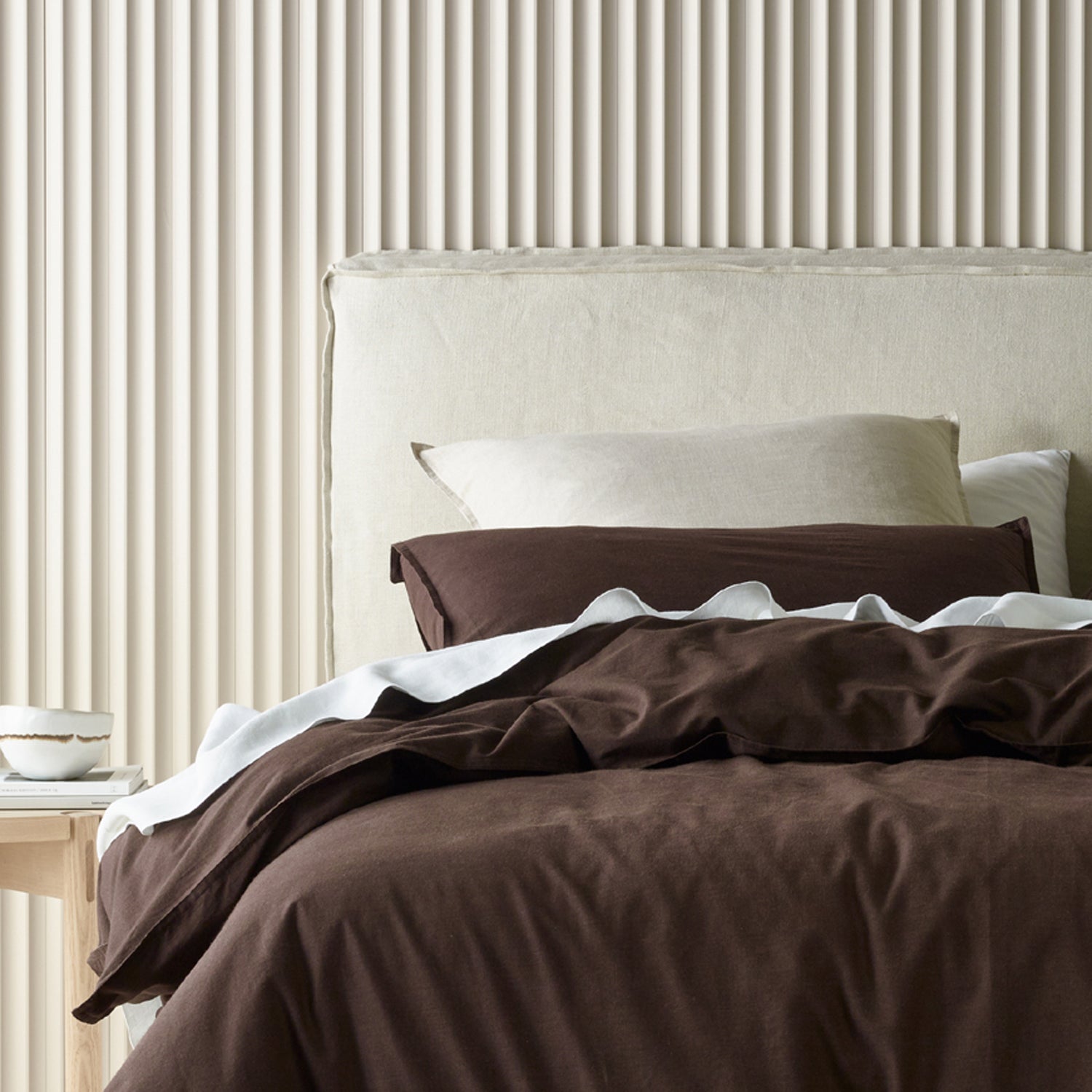 Premium Acacia Chocolate Quilt Cover Set by Bianca - Soft & Breathable Bedding for Cozy Nights | Perfect for Master Bedrooms, Guest Rooms & Dorm Decor
