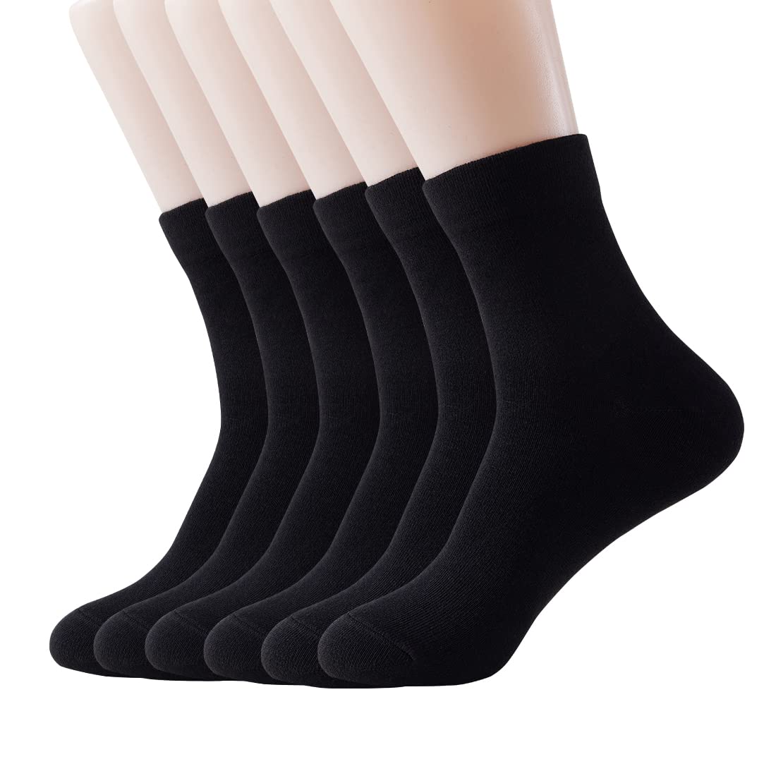 Women's Medium Thick Cotton Soft Socks 6 Pack - Cozy & Breathable Everyday Socks for Work, Home & Outdoor Activities