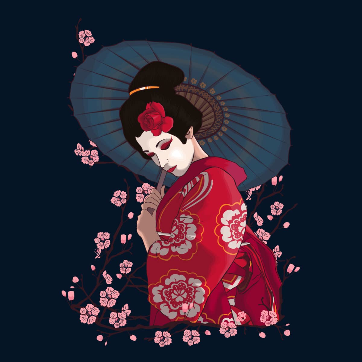 Design By Humans Unisex Cherry Blossoms Pullover Hoodie by Matt - Soft Cotton Sweatshirt for Men & Women | Perfect for Spring Fashion, Casual Outings & Gift Giving