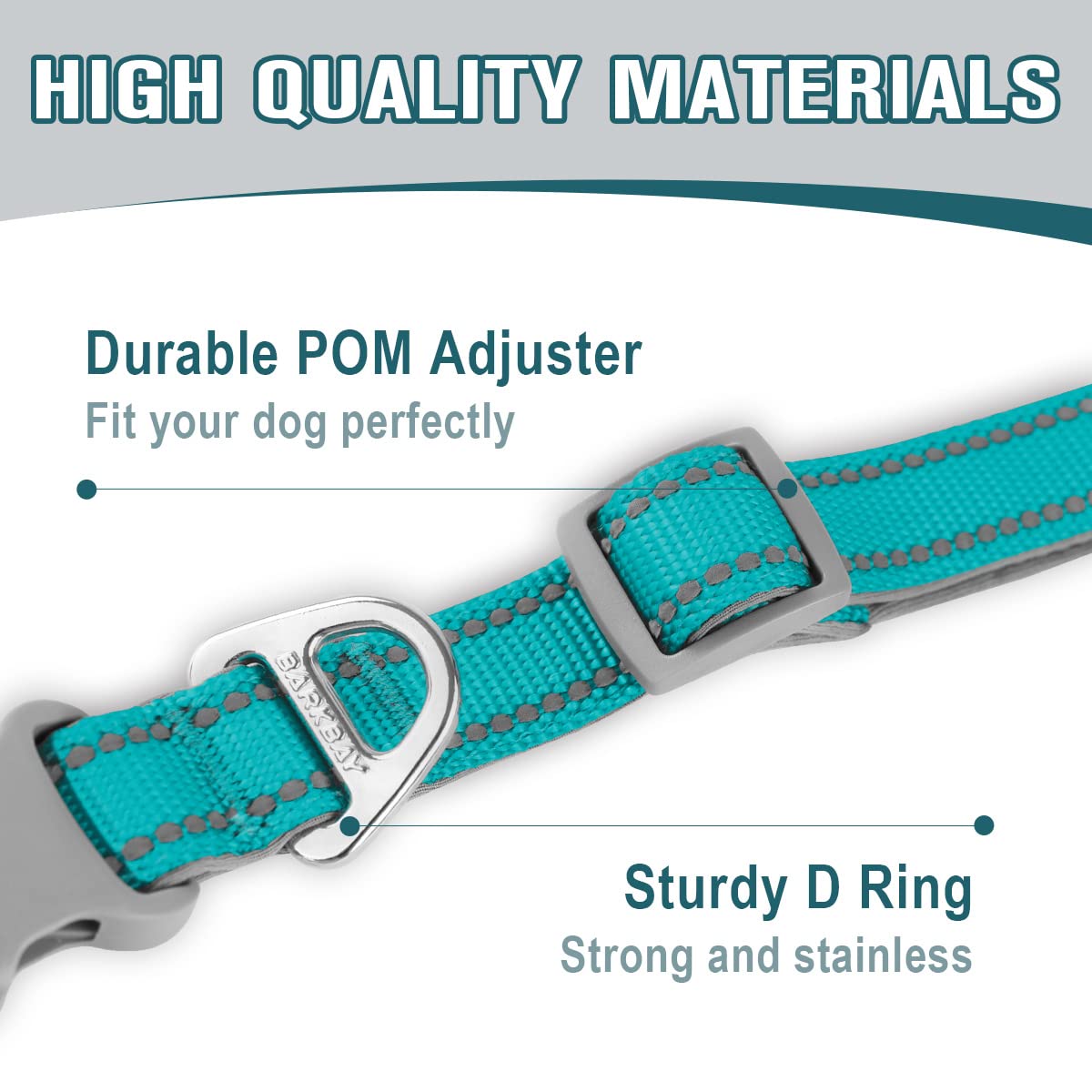 Reflective Dog Collar and Leash Set - Soft Neoprene Padded 2-Pack for Small, Medium & Large Dogs (Blue, Small) | Perfect for Night Walks, Training & Outdoor Adventures