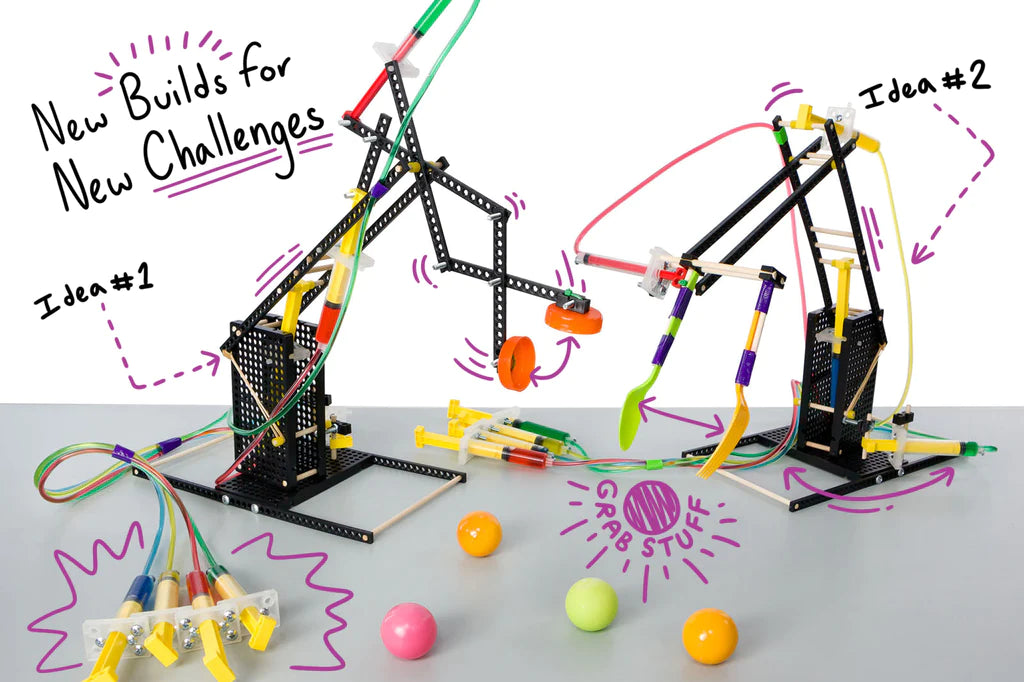 10 Pack Advanced Hydraulic Arm Activity Kit - STEM Learning Toy for Kids, Science Experiment Project for Classroom & Home Education