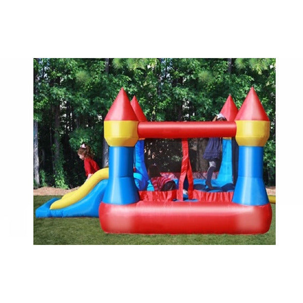 KidWise Inflatable Castle Bounce House with Slide - Outdoor Backyard Play Set for Kids Birthday Parties & Summer Fun