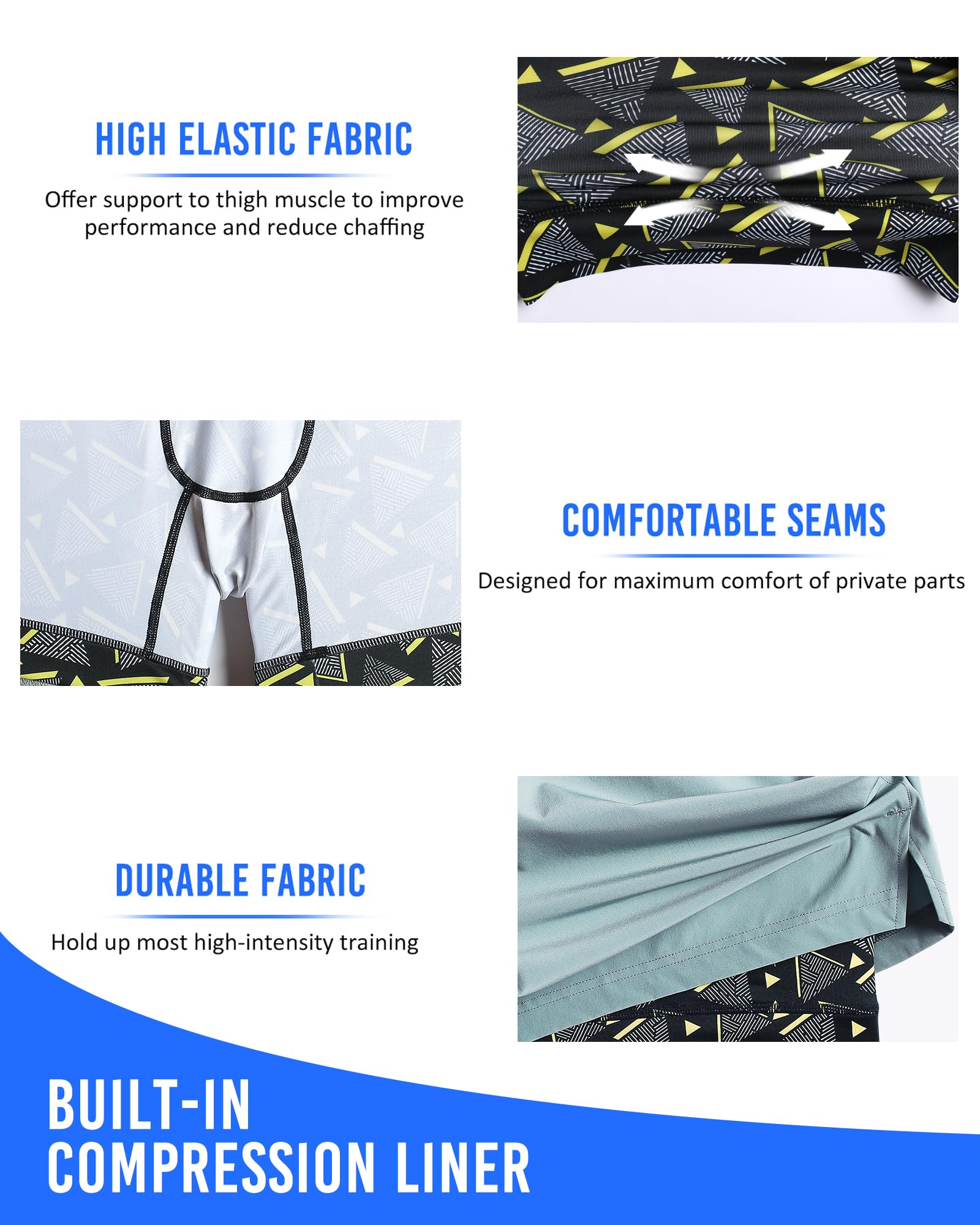 Maamgic Men's 5-Inch Gym Running Shorts - 2-in-1 Quick Dry Athletic Workout Shorts for Training, Jogging & Outdoor Sports | Lightweight Comfort for Active Lifestyles