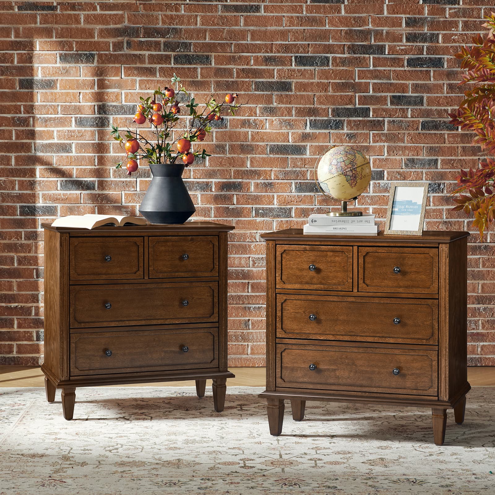 Isidro Accent Chest of Drawers with USB Charging Station - Modern Bedroom Dresser with 3 Drawers & Built-in Power Outlets - Perfect for Bedside Storage & Device Charging in Home, Office or Dorm Room