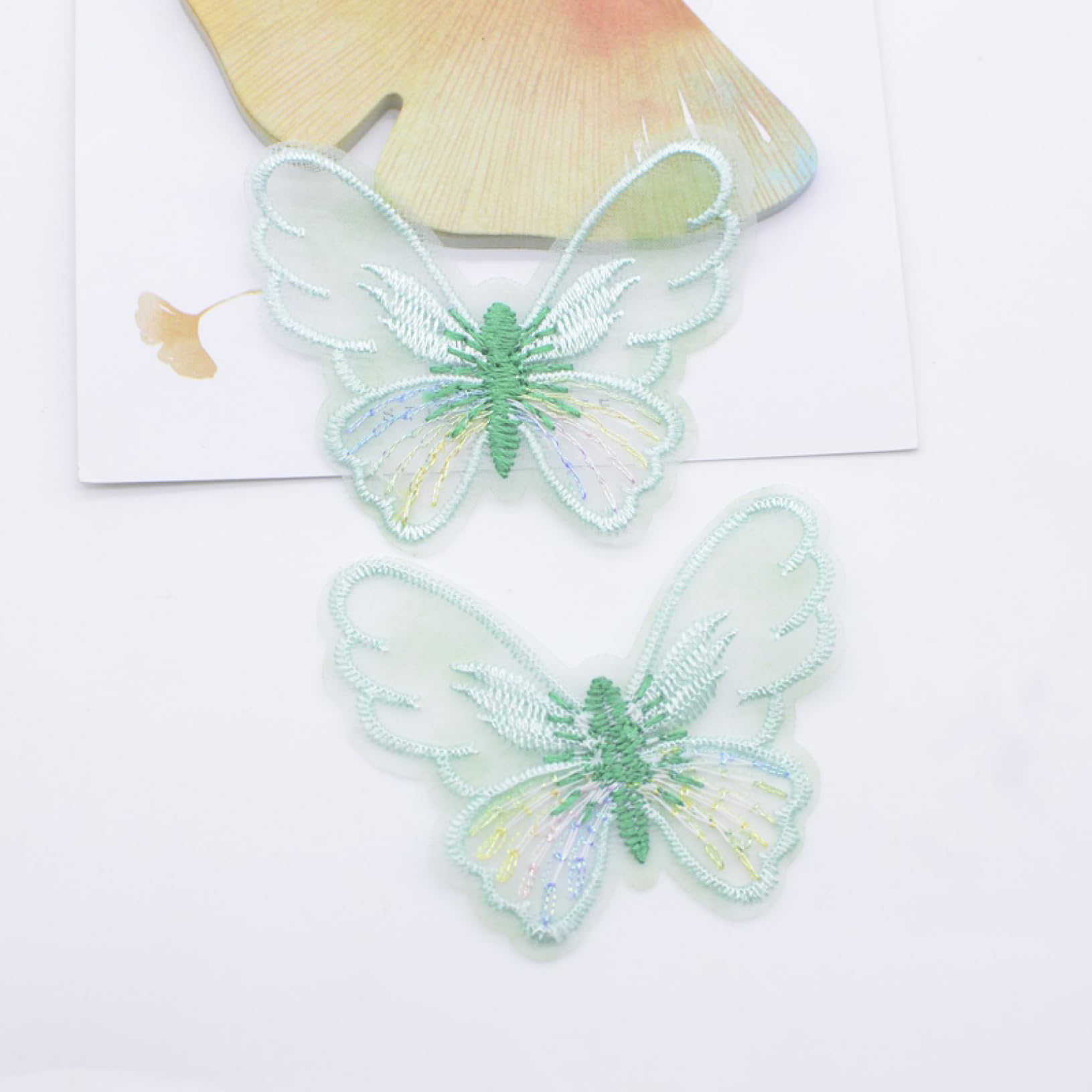 10 Pcs Embroidered Butterfly Appliques - Elegant Mesh Sew-on Patches for DIY Hair Clips, Hats, Bags & Clothing - Perfect for Crafting, Costumes & Fashion Accessories