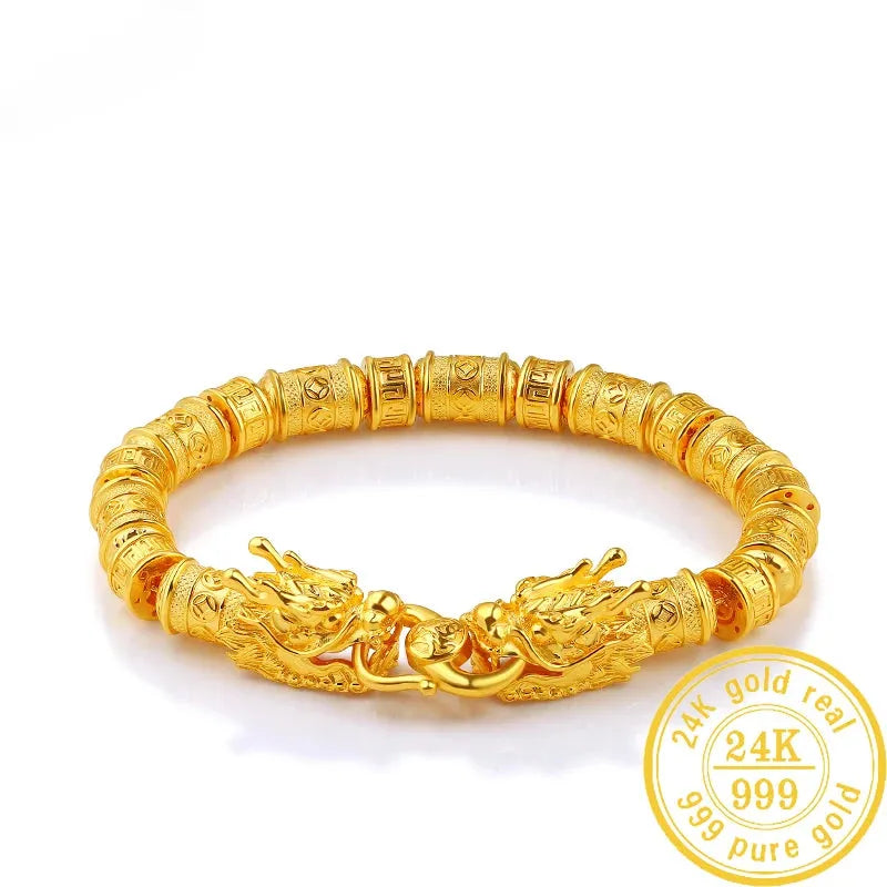 24K Pure Gold Bracelet 999 Solid Gold Bangle - Elegant Butterfly Design, Classic & Trendy Jewelry for Women | Perfect for Gifts, Parties, and Special Occasions