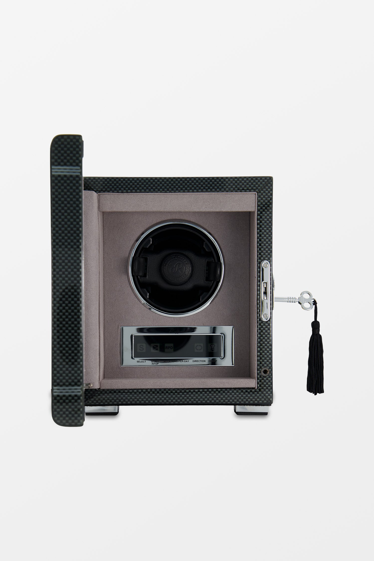 Premium Carbon Fiber Automatic Single Watch Winder for Men - Luxury Watch Storage & Display Case - Perfect for Rolex, Omega & Collectible Watches - Home Office & Travel Use