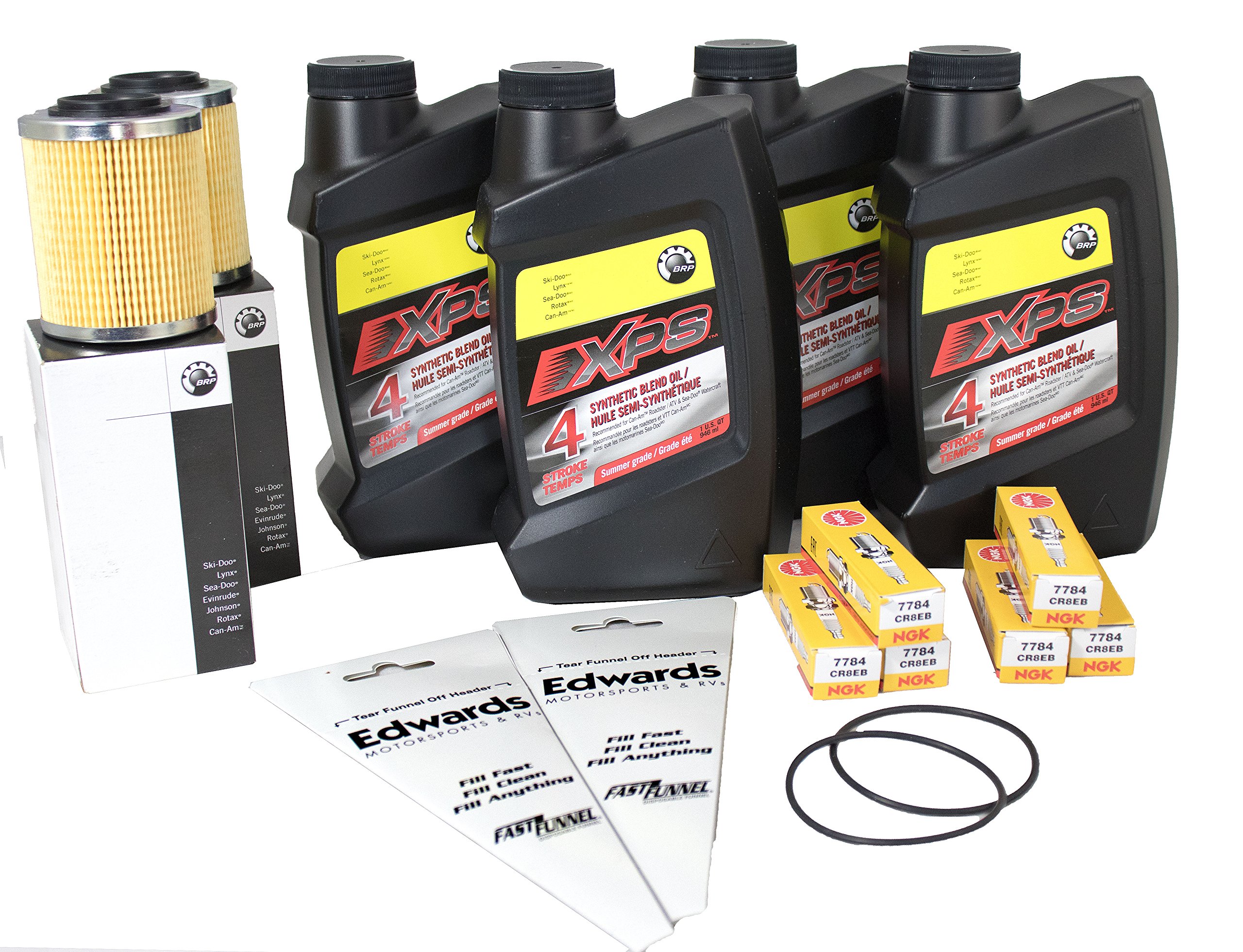 Sea-Doo Spark Oil Change Kit with Oil Filter, O-Ring & 2 NGK Spark Plugs - Complete Maintenance Set for Jet Ski, Watercraft & PWC Engine Care