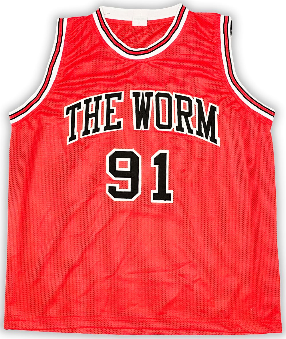 Authentic Dennis Rodman Chicago Bulls Signed Red Basketball Jersey with JSA COA - Perfect for Collectors, Sports Memorabilia Fans & NBA Memorabilia Displays