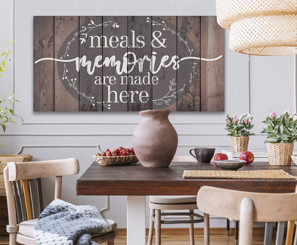 24x48 Stretched Canvas Wall Art - Wood Style Kitchen Decor, Farmhouse Dining Room Sign, Restaurant & Pantry Wall Print - Perfect Housewarming Gift for Home, Kitchen & Dining Room Decorations | Ideal for Farmhouse, Rustic & Modern Interior Design