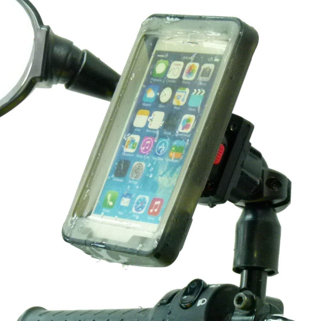 BuyBits Universal Phone Holder for Scooter, Moped & Bike - Waterproof Rain Cover for Smartphones - Perfect for GPS Navigation & Delivery Riders