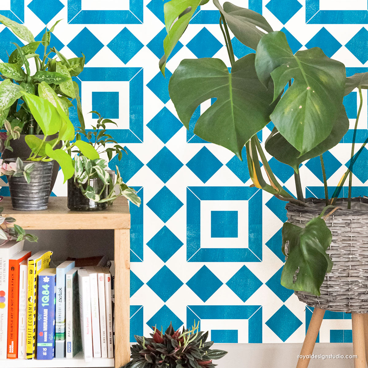 Alonzo Tile Stencil Kit - Reusable DIY Floor & Wall Stenciling Template for Concrete, Wood, Ceramic - Perfect for Home Decor, Bathroom, Kitchen, and Patio Renovation
