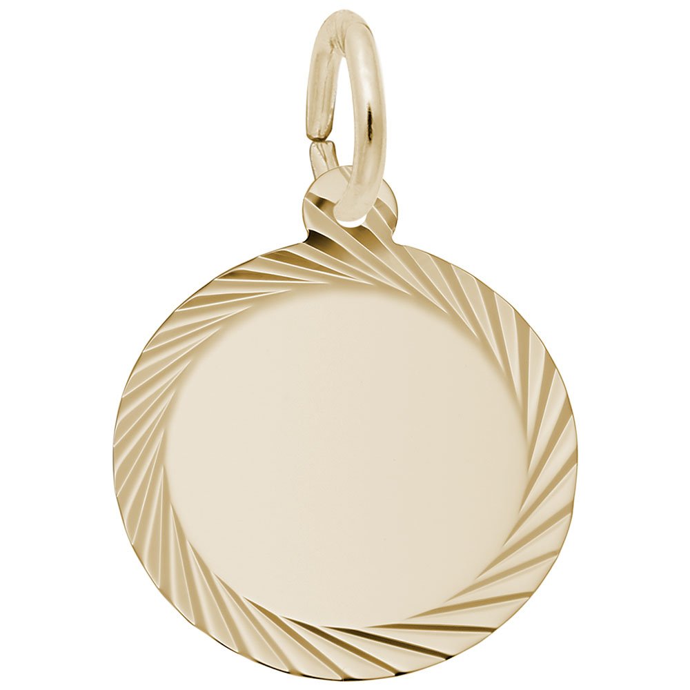 Round Disc Charm Pendant - Sterling Silver or Gold Plated for DIY Bracelets & Necklaces - Perfect for Jewelry Making, Gifts & Fashion Accessories