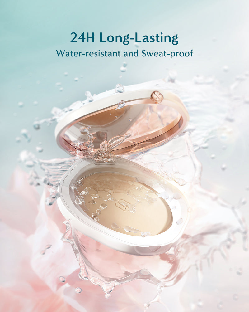 Yurong Airbrushed Tinted Pressed Powder with SPF50+ - Lightweight Matte Finish for Flawless Coverage | Perfect for Daily Sun Protection & Makeup Touch-Ups