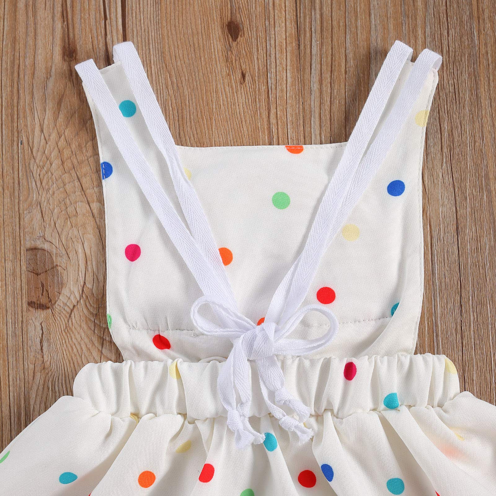 Newborn Toddler Baby Girl Summer Dresses - Cute Rainbow Print Sleeveless Sundresses Outfits | Perfect for Beach, Party & Outdoor Play