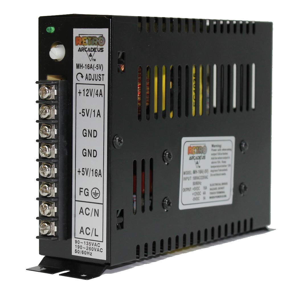 16A Arcade Switching Power Supply 110W 110-220V AC for Arcade Game Monitors and Coin-Op Machines - 10 Pack - Perfect for Arcade Cabinet Upgrades and Retro Gaming Setups